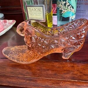 Victorian glass shoe